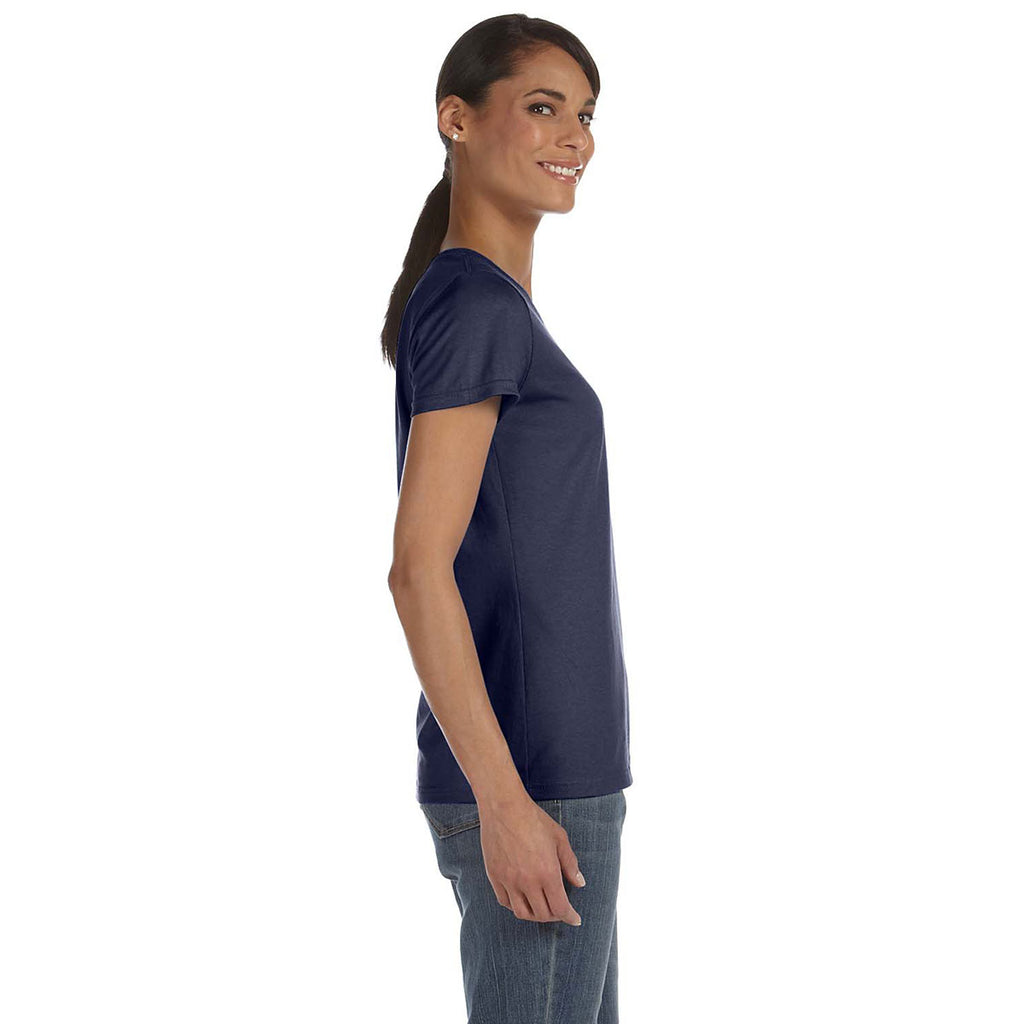 Fruit of the Loom Women's J Navy 5 oz. HD Cotton T-Shirt