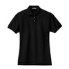 Port Authority Women's Black S/S Cotton Pique Knit Polo