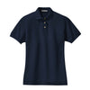 Port Authority Women's Navy S/S Cotton Pique Knit Polo