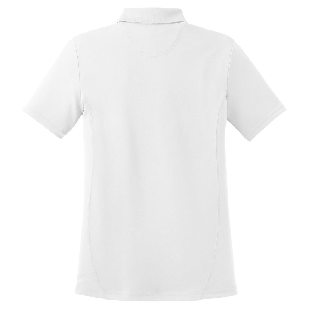 Sport-Tek Women's White Dry Zone Raglan Accent Polo