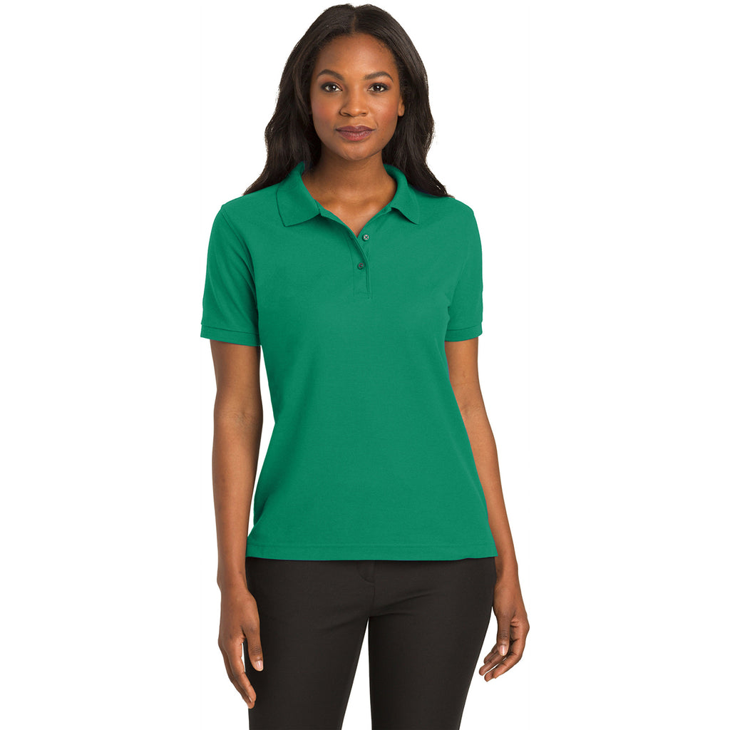 Port Authority Women's Kelly Green Silk Touch Polo