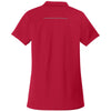 Port Authority Women's Rich Red Pinpoint Mesh Zip Polo