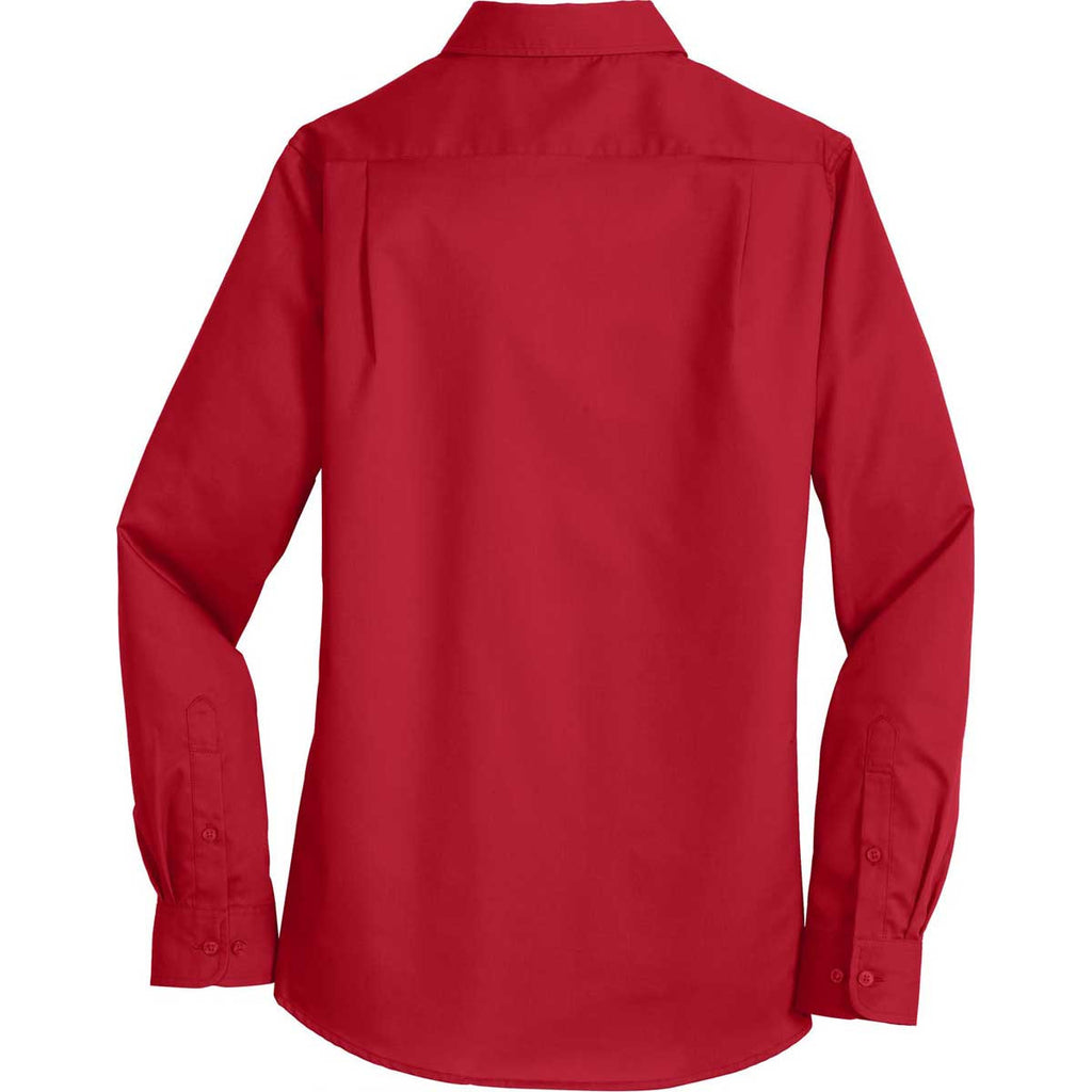 Port Authority Women's Rich Red SuperPro Twill Shirt