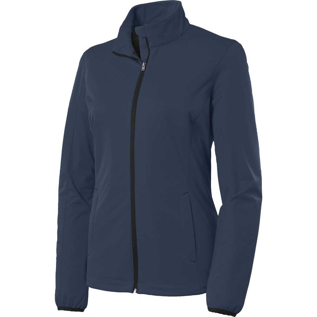 Port Authority Ladies Dress Blue Navy Active Soft Shell Jacket