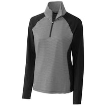 Cutter & Buck Women's Black Forge Tonal Stripe Half Zip