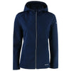 Cutter & Buck Women's Navy Blue Evoke Eco Softshell Recycled Full Zip Jacket