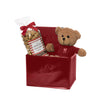 Leeman Red Tuscany Notebook, Teddy Bear & Popcorn Set