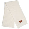 Leeman Cream Rib Knit Scarf