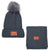 Leeman Grey Ribbed Knit Winter Duo