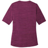 Port Authority Women's Violet Purple/Black Stretch Heather Open Neck Top