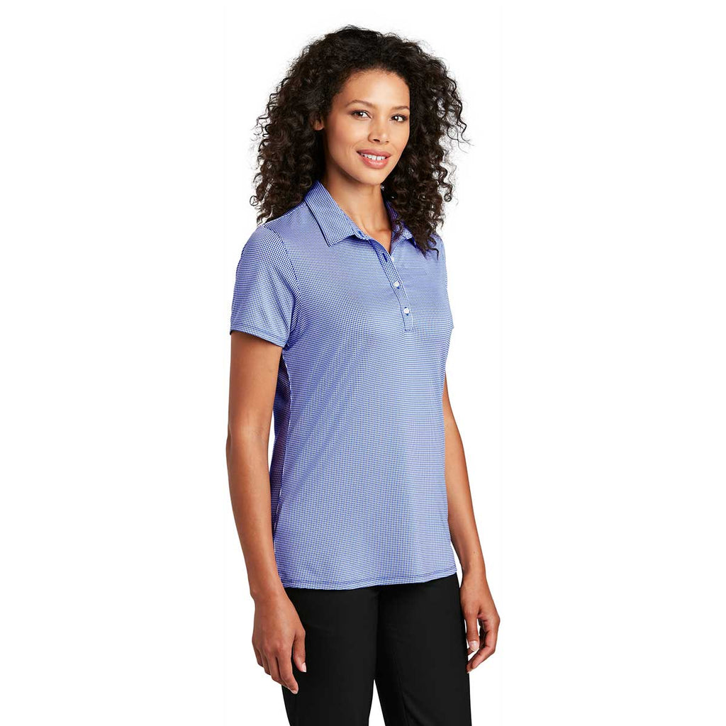 Port Authority Women's True Royal/White Gingham Polo