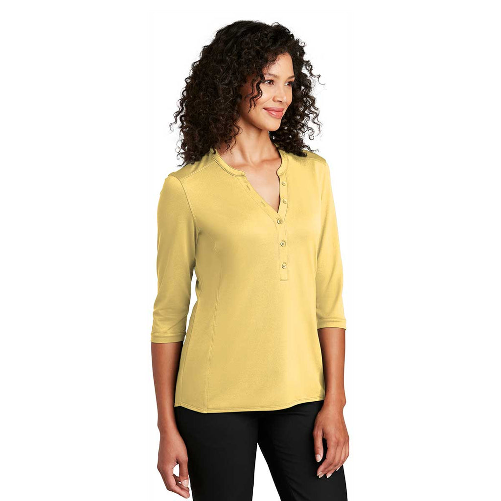 Port Authority Women's Sunbeam Yellow UV Choice Pique Henley