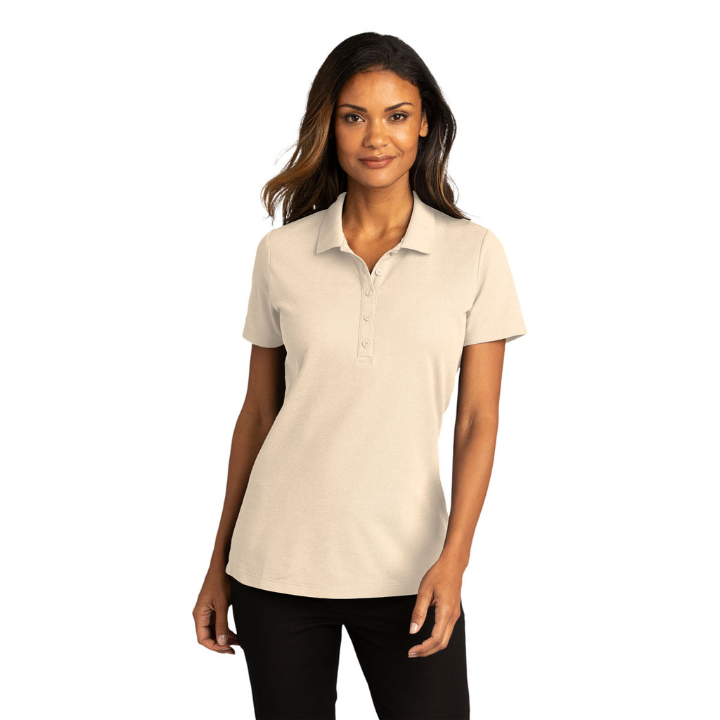 Port Authority Women's Ecru SuperPro React Polo