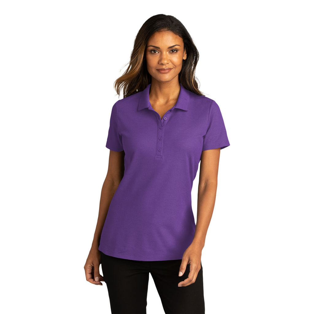 Port Authority Women's Purple SuperPro React Polo