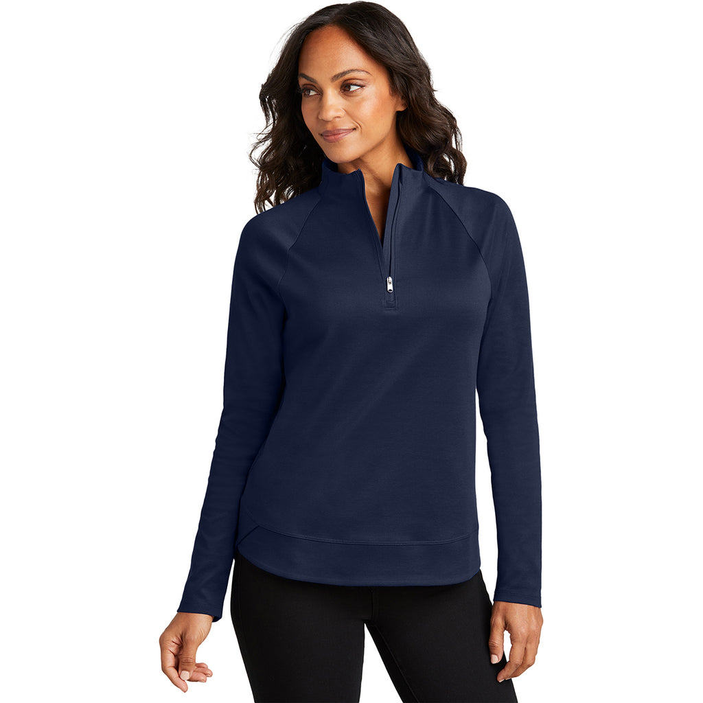 Port Authority Women's True Navy C-FREE Cypress 1/4 Zip