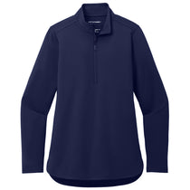 Port Authority Women's True Navy C-FREE Double Knit 1/4-Zip