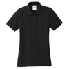 Port & Company Women's Jet Black Core Blend Pique Polo