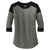 New Era Women's BlackBlackTwistist Heritage Blend 3/4 Sleeve Baseball Raglan Tee