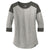 New Era Women's Graphite/Light Graphite Twist Heritage Blend 3/4 Sleeve Baseball Raglan Tee