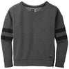 New Era Women's Black Heather Tri-Blend Fleece Varsity Crew