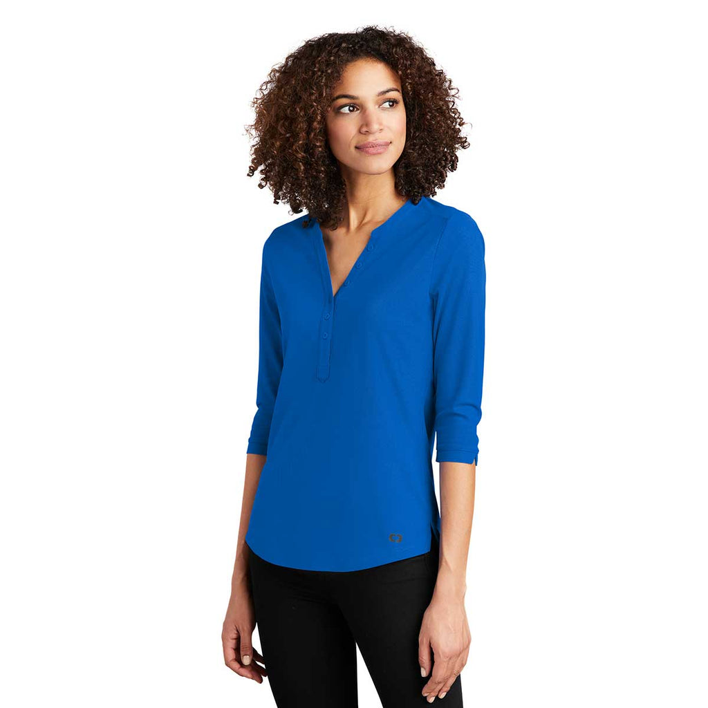 OGIO Women's Electric Blue Jewel Henley