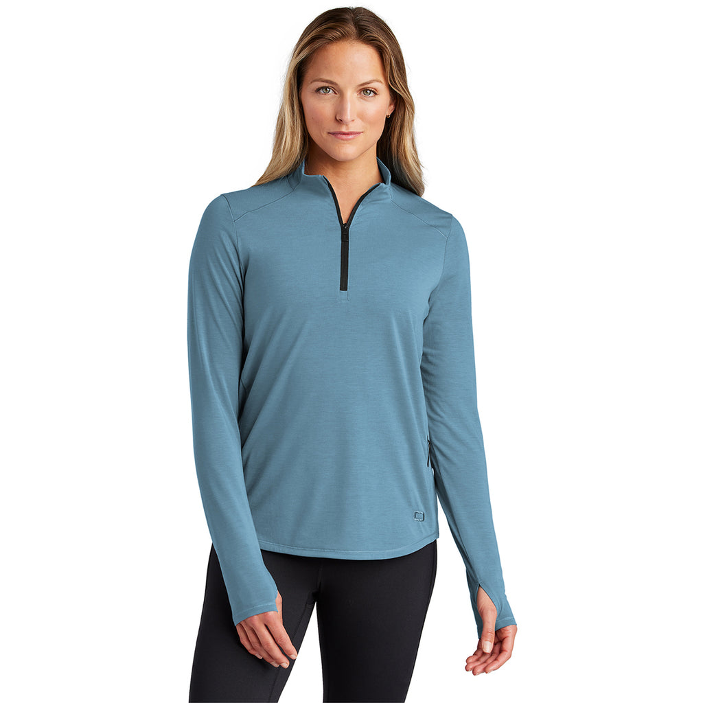 OGIO Women's Blue Mist Motion 1/4-Zip