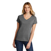 Port & Company Women's Graphite Heather Tri-Blend V-Neck Tee