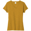 Port & Company Women's Ochre Yellow Heather Tri-Blend V-Neck Tee