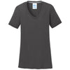 Port & Company Women's Charcoal Performance Blend V-Neck Tee