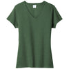 Port & Company Women's Forest Green Heather Fan Favorite Blend V-Neck Tee