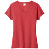 Port & Company Women's Team Cardinal Heather Fan Favorite Blend V-Neck Tee