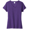 Port & Company Women's Team Purple Heather Fan Favorite Blend V-Neck Tee