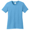 Port & Company Women's Aquatic Blue Core Cotton Tee