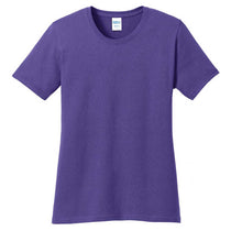 Port & Company Women's Purple Core Cotton Tee