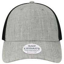 Legacy Heather Grey/Black Lo-Pro Snapback Trucker Cap