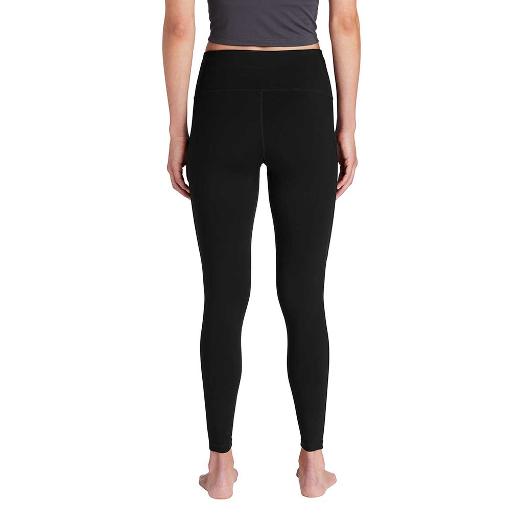 Sport-Tek Women's Black High Rise 7/8 Legging