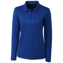 Clique Women's Tour Blue Long Sleeve Spin Pique Polo