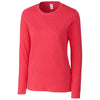 Clique Women's Red Heather Long Sleeve Phoenix Tee