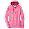 Sport-Tek Women's Power Pink PosiCharge Electric Heather Fleece Hooded Pullover