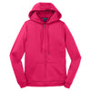 Sport-Tek Women's Neon Pink Sport-Wick Fleece Full-Zip Hooded Jacket