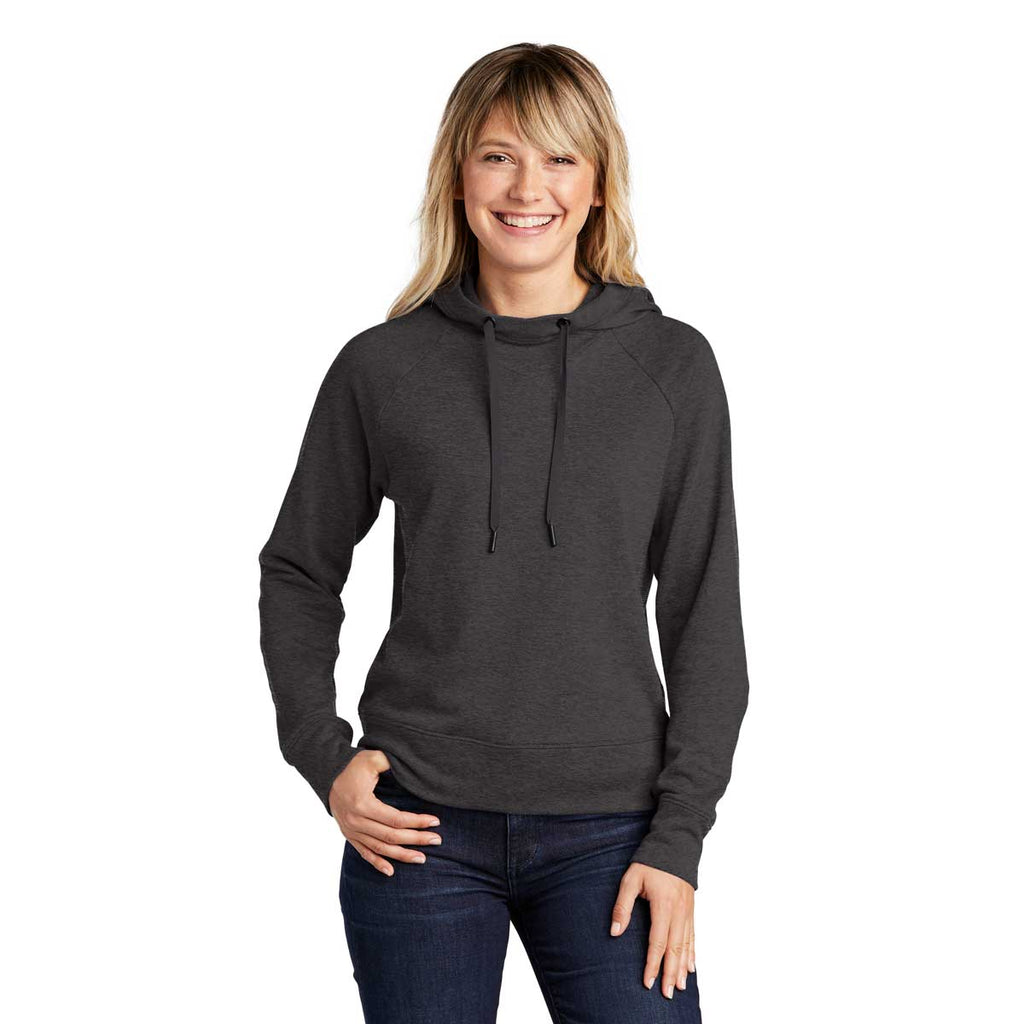 Sport-Tek Women's Heather Black Lightweight French Terry Pullover Hoodie