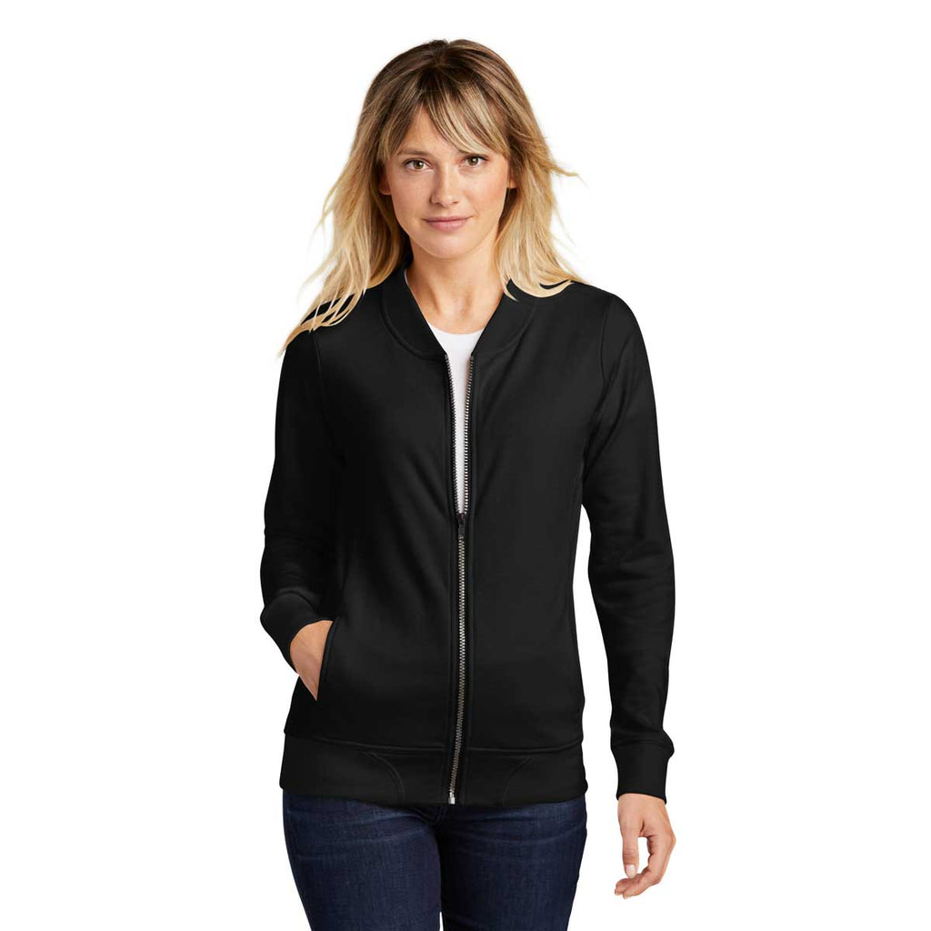 Sport-Tek Women's Black Lightweight French Terry Bomber