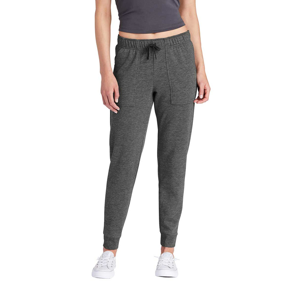 Sport-Tek Women's Dark Grey Heather PosiCharge Tri-Blend Wicking Fleece Jogger