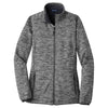 Sport-Tek Women's Black Posicharge Electric Heather Soft Shell Jacket