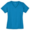 Sport-Tek Women's Pond Blue PosiCharge RacerMesh V-Neck Tee