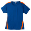 Sport-Tek Women's True Royal/Deep Orange Colorblock PosiCharge Competitor Tee