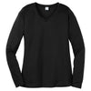 Sport-Tek Women's Black Long Sleeve PosiCharge Competitor V-Neck Tee