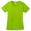 Sport-Tek Women's Lime Shock PosiCharge Competitor V-Neck Tee