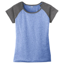 Sport-Tek Women's True Royal Heather-On-Heather Contender Scoop Neck Tee