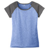 Sport-Tek Women's True Royal Heather-On-Heather Contender Scoop Neck Tee